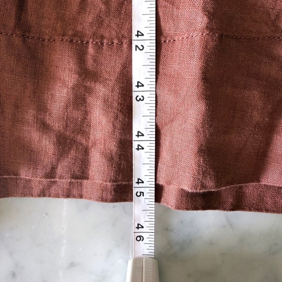 NWT Everlane The Craft Dress in Linen Women’s Large Red Brown Midi Relaxed Fit - Picture 8 of 8